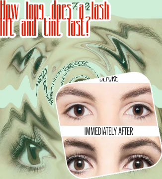 Lash lift and tint before and after