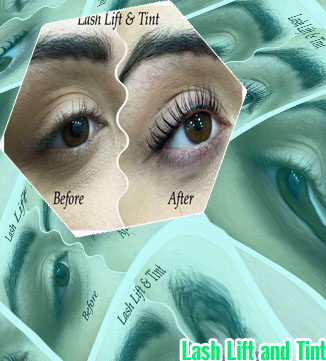 Lash lift and tint