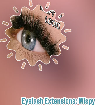 Wispy eyelash extensions